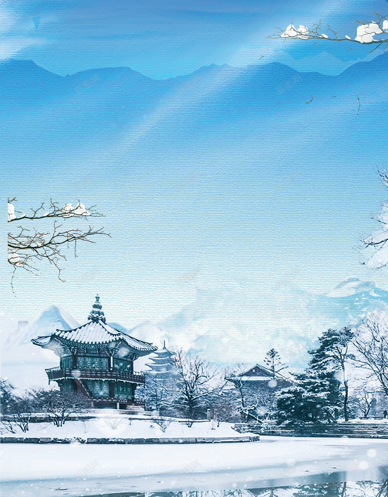 黑龙江雪乡清新简约旅游海报背景psd设计背景_88icon https://88icon.com 冬季旅游 冬景 大雪 大雪压青松 大雪山 大雪纷飞 旅行社 雪乡 雪夜 雪花 鹅毛大雪