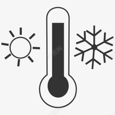 液晶显示温度保温保冷冷热图标图标