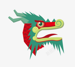 二月二龙抬头卡通装饰中国龙海报素材