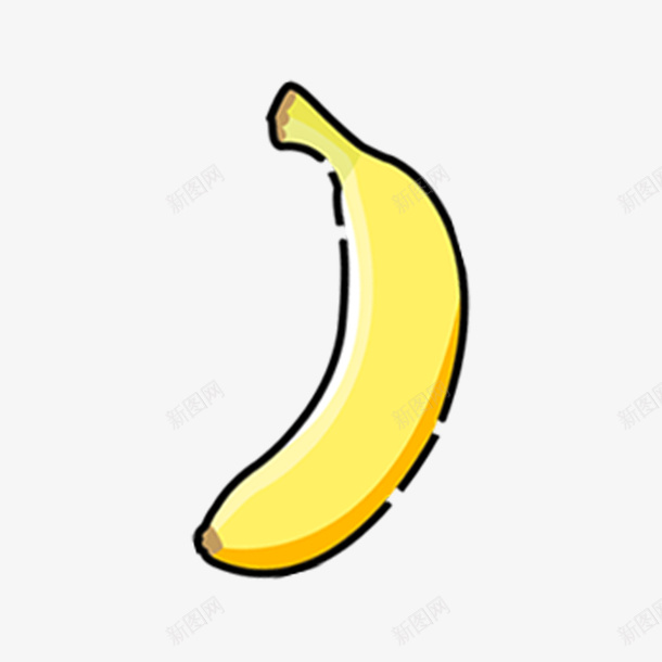 卡通手绘黄色水果香蕉png免抠素材_88icon https://88icon.com 卡通 大香蕉大 手绘 水果 香蕉