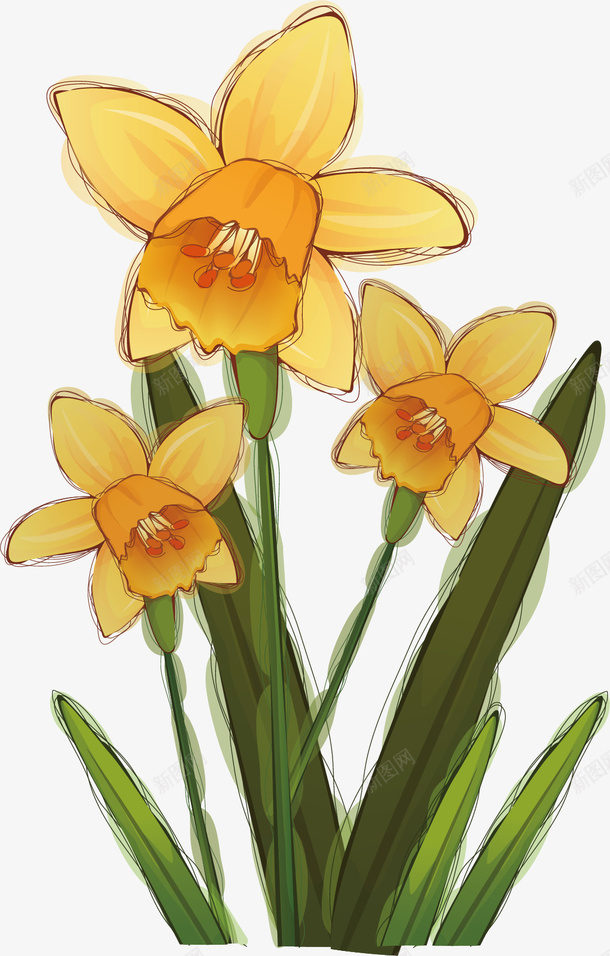 黄色水彩手绘花卉图案矢量图ai免抠素材_88icon https://88icon.com 手绘 水彩 花卉图案 黄色 黄色水彩手绘花卉图案 矢量图