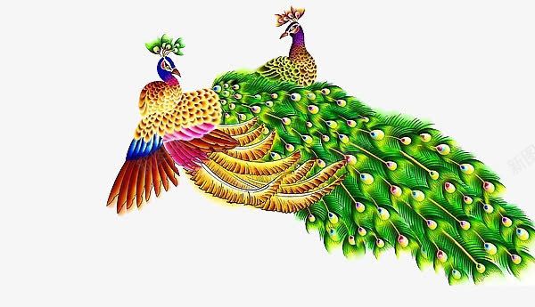 孔雀psd免抠素材_88icon https://88icon.com 中国风 孔雀素材 彩色孔雀 插画素材