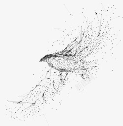 粒子动态创意粒子飞鸟矢量图高清图片