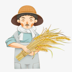 麦穗拿着麦穗的爷爷高清图片