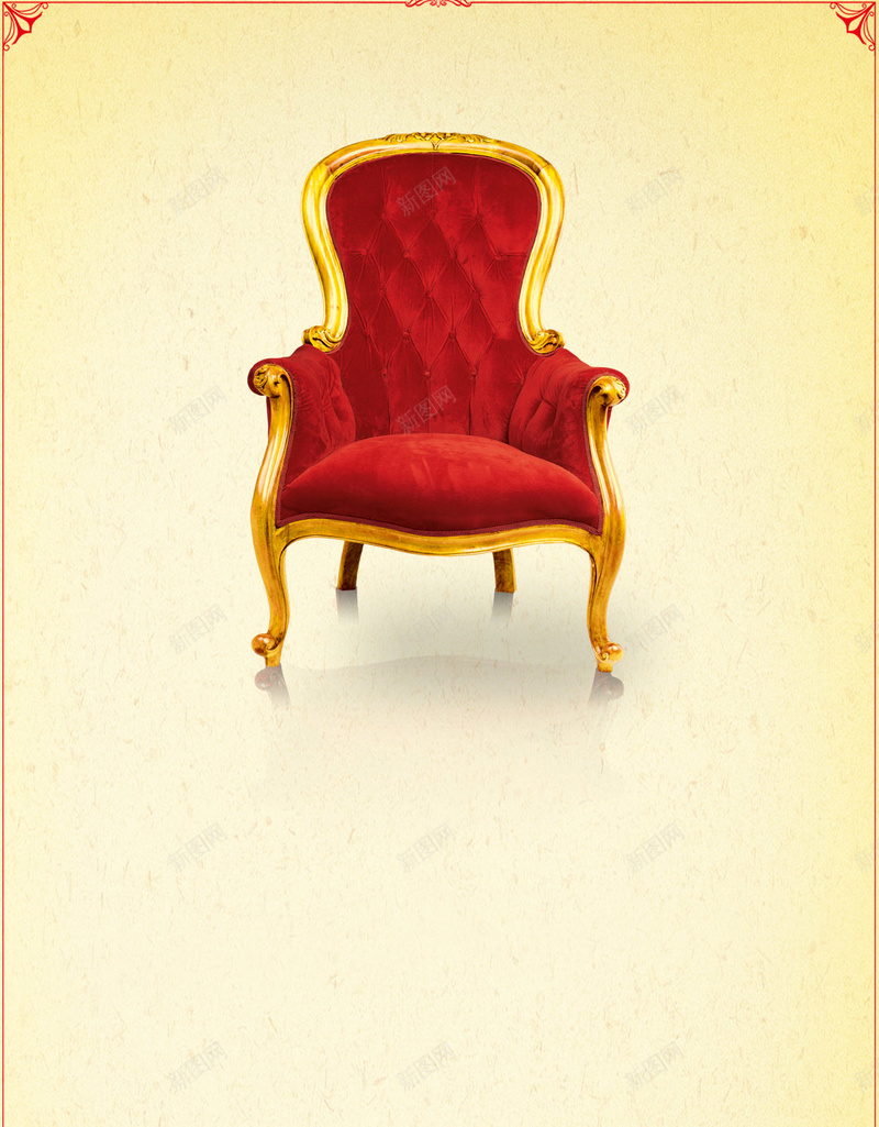 大气的椅子H5背景psd设计背景_88icon https://88icon.com H5素材 PSD背景 大气 影子 椅子 渐变 红色椅子 边框 黄色背景
