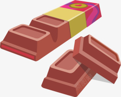 粉色包装巧克力棒矢量图素材