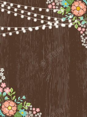 木纹背景质感花卉灯光海报背景素材背景