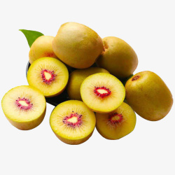 黄肉柚子黄心猕猴桃长寿果高清图片