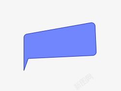 对话框会话框简约对话框蓝色对话框素材