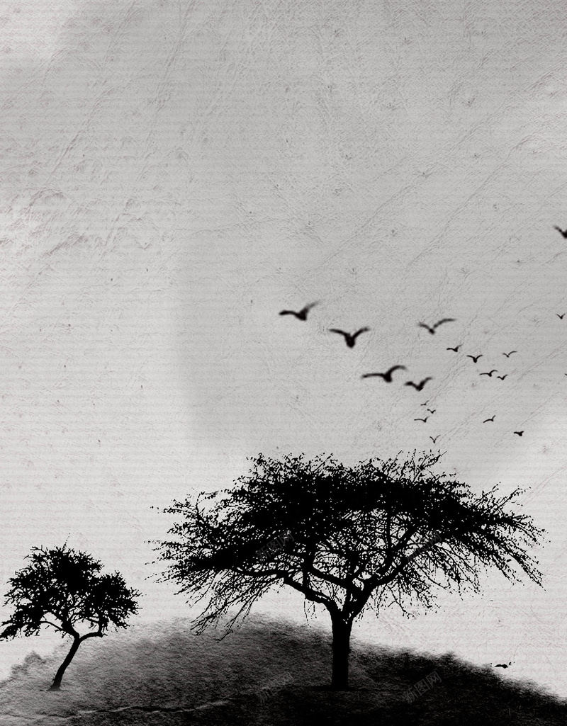 黑色大树剪影海报背景jpg设计背景_88icon https://88icon.com 剪影 大树 文化 灰色 黑色 宣传 中国风 海报 背景