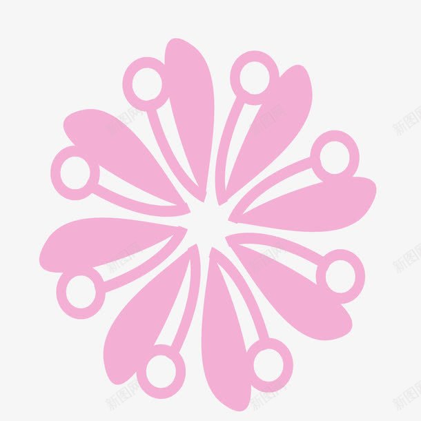 对称分散的花纹png免抠素材_88icon https://88icon.com 分散 对称 粉色 花纹