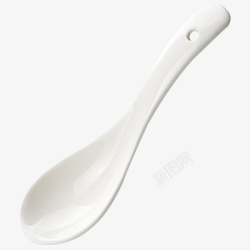 白色陶瓷小勺子素材