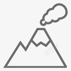 山火山Outlineiconspng免抠素材_88icon https://88icon.com Mountain volcano 山 火山