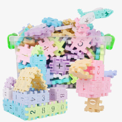 儿童塑料积木拼装玩具素材