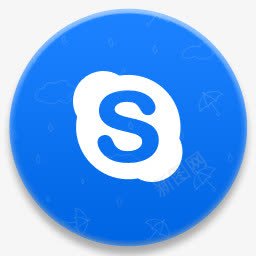 禁止声音呼叫聊天Skype的声音蓝色魔术图标图标