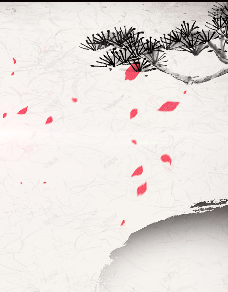 中国水墨5H背景图psd设计背景_88icon https://88icon.com 水墨 中国风 花瓣 松 5H背景图
