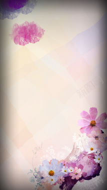 粉色纹理花瓣商业H5背景素材背景