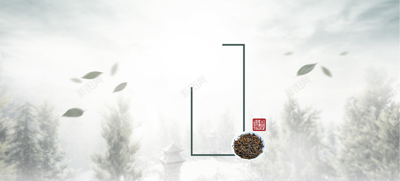 春茶节灰色中国风bannerpsd设计背景_88icon https://88icon.com 小清新 广告 文艺 新茶上市 早茶 春天 春茶 春茶上市 渐变 素材 绿芽 背景 茶叶 设计