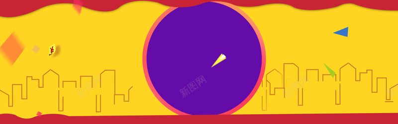 扁平几何banner海报展板psd设计背景_88icon https://88icon.com ba 产品 几何 圆环 圈 彩带 扁平 折线 数码 曲线 模糊 渐变 碎点 线条 背景 金币 黄色