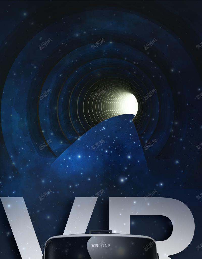 创意科幻风格VR海报psd设计背景_88icon https://88icon.com VR VR世界 VR眼镜 VR视界 大数据 引领未来 智能时代 未来已来 科技 蓝色