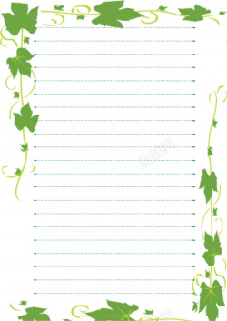 横条纹素材绿叶横条纹信纸高清图片