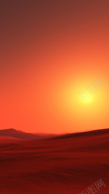夕阳红色山脉H5背景素材背景
