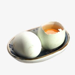 瓷碗里的绿壳鸡蛋素材
