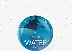 世界水日蓝色地球素材