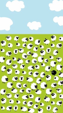 绿色卡通绵羊H5背景背景