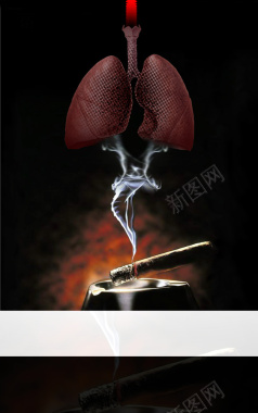 531世界无烟日肺与香烟广告背景背景