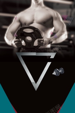 简洁时尚健身俱乐部背景背景