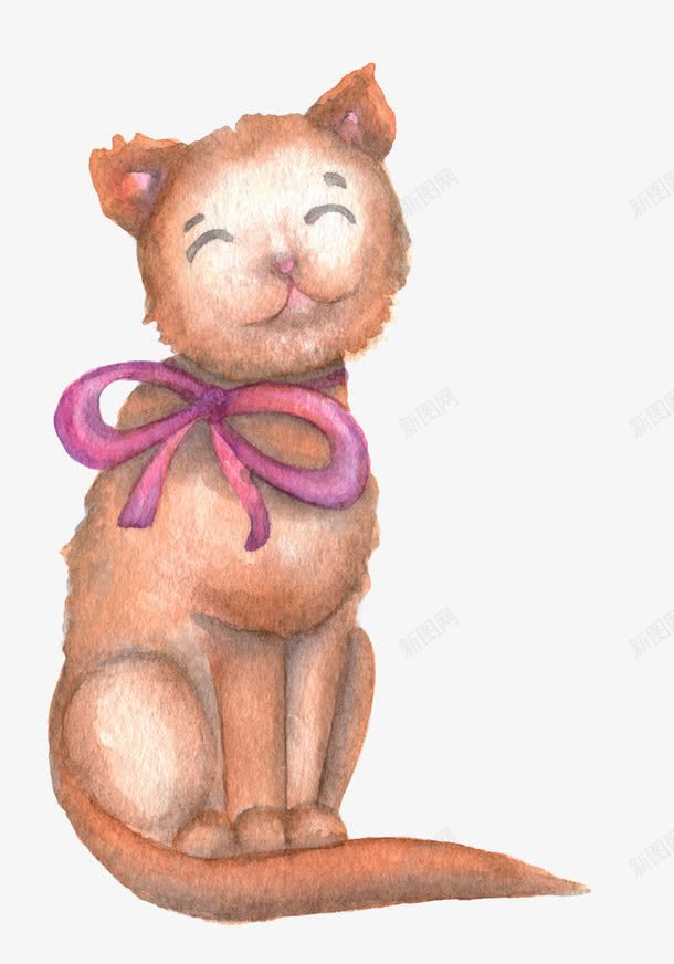 清新森系水彩可爱猫png免抠素材_88icon https://88icon.com 可爱 森系 水彩 清新 猫