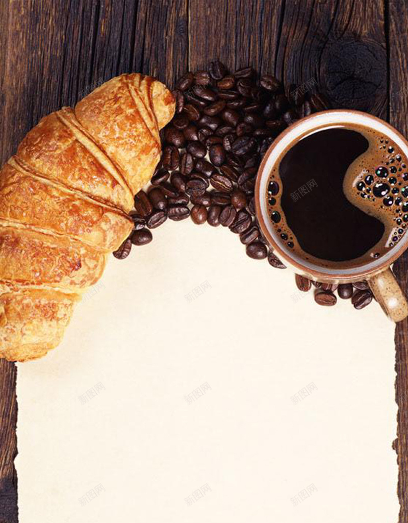 咖啡杯面包卡纸H5背景jpg设计背景_88icon https://88icon.com H5 H5背景 h5 俯拍 创意 咖啡 咖啡豆 文艺 木板 清新 简约 面包