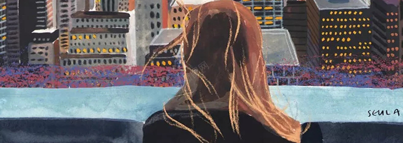 城市眺望海报jpg设计背景_88icon https://88icon.com 儿童蜡笔画 卡通 向往 城市 女孩 抽象 文艺 灯光 蜡笔画