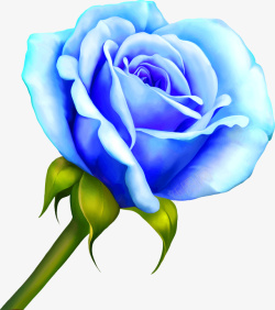 唯美蓝色花朵花瓣素材
