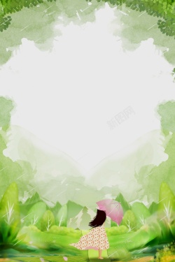 春天通用背景文艺清新唯美朦胧春天草地绿色通用背景高清图片