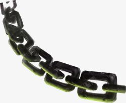 绿色简约锁链装饰图案素材