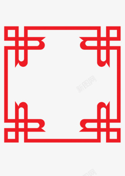 边框剪纸边框中式花纹中国风元素素材