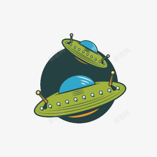 插画手绘飞碟png免抠素材_88icon https://88icon.com UFO 外星人 手绘 飞碟