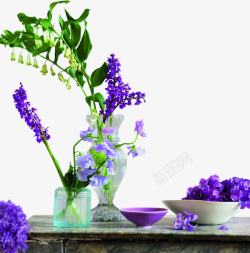 紫色花卉墙纸壁纸素材