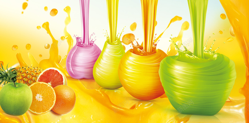 新鲜果汁H5背景jpg设计背景_88icon https://88icon.com 健康 彩色 新鲜 果汁 生活 H5背景 卡通 H5 h5 童趣 手绘