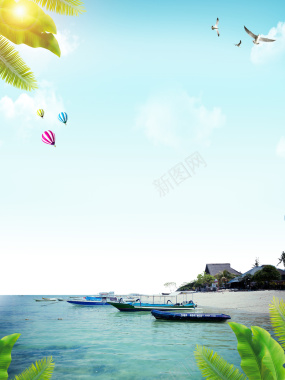 情迷巴厘岛旅游海报背景背景