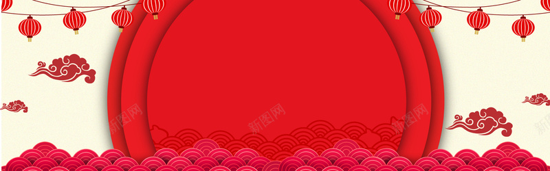 天猫年货节活动促销红色海报psd分层背景
