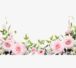 婚礼花素材玫瑰花环粉色蔷薇高清图片