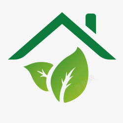 像素风图标房子绿叶环保绿色图标高清图片