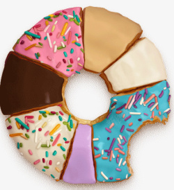 玛芬蛋糕甜甜圈马卡龙粉色蛋糕甜点高清图片