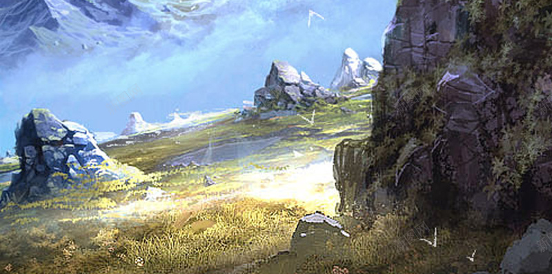 蓝天白云与山峦H5背景素材jpg设计背景_88icon https://88icon.com 蓝天 白云 山 天空 山峦 草木 摄影 风景