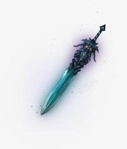 剑发光紫色光剑素材