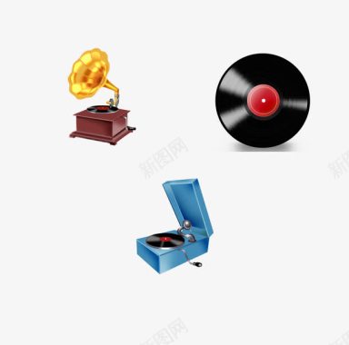 ATM机图标老式唱片机和唱片相关图标图标