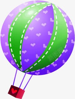 卡通虚线创意热气球装饰png免抠素材_88icon https://88icon.com 创意 卡通 热气球 虚线 装饰